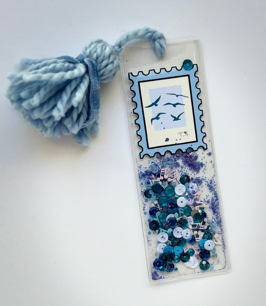 1989 Era Taylor Swift Postage Stamp Glitter Shaker Bookmark - Glitter Bookmark - Confetti Bookmark Eras Tour Merch