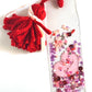 Wholesale Book Lover Bow and Heart Glitter Shaker Bookmark - Glitter Bookmark - Confetti Bookmark