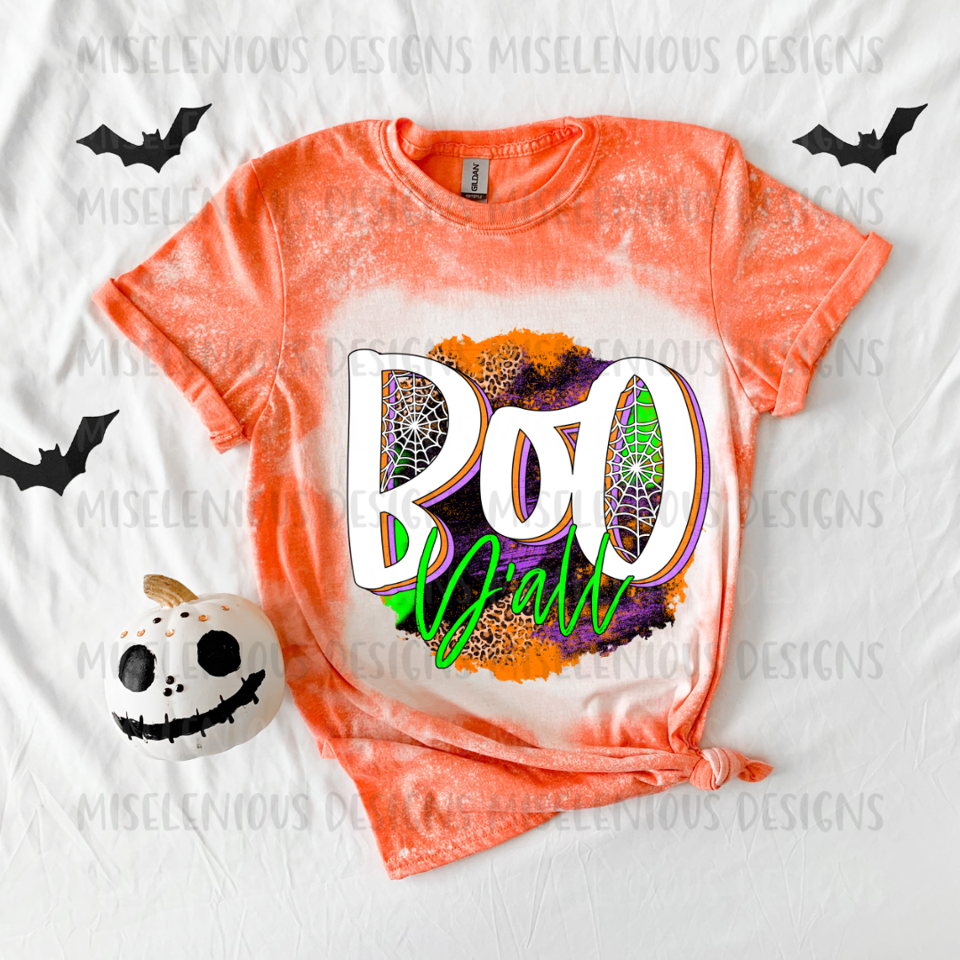 Boo Y'all with Leopard Halloween Shirt