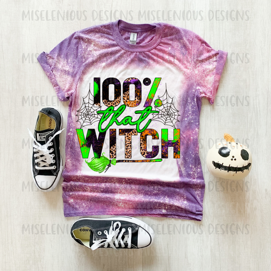 100% That Witch with Leopard Halloween Shirt