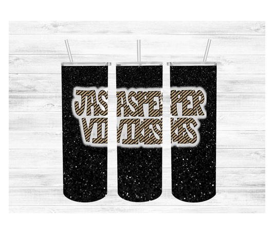 Jasper Vikes Striped Letters Tumbler