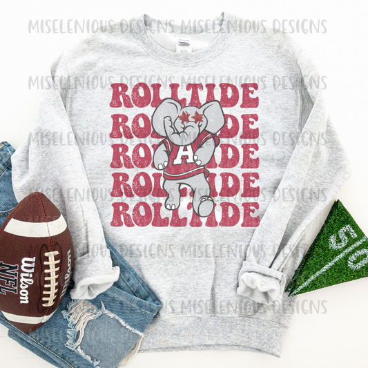 RT Elephant Football Crewneck Sweatshirt