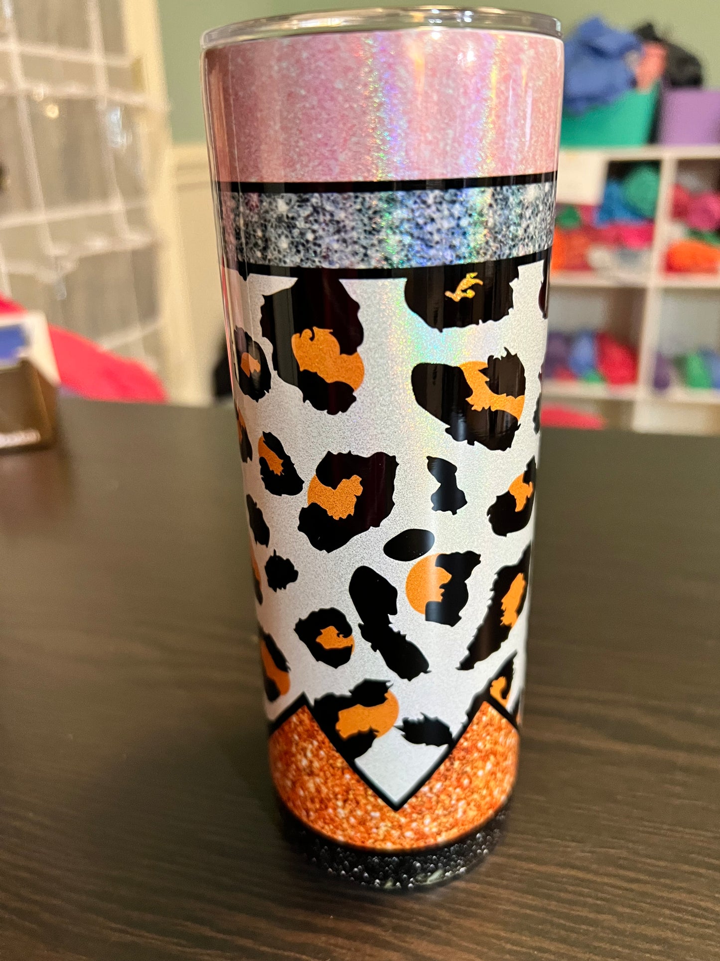 Glitter Pencil on 20 oz Holographic Glitter Tumbler - Teacher Tumbler