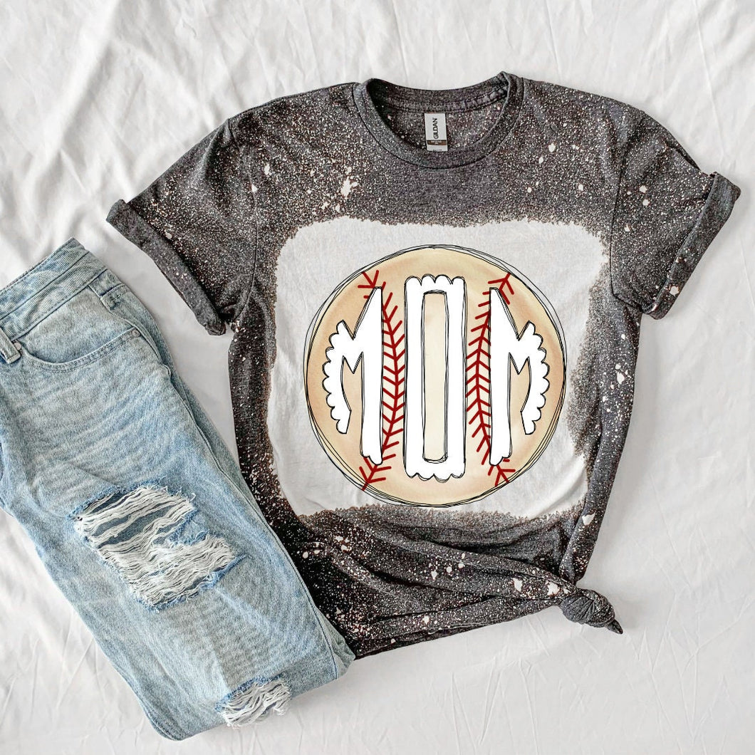 Baseball Mom Shirt-Dark Heather Shirt-Softball Mom Shirt-Women's