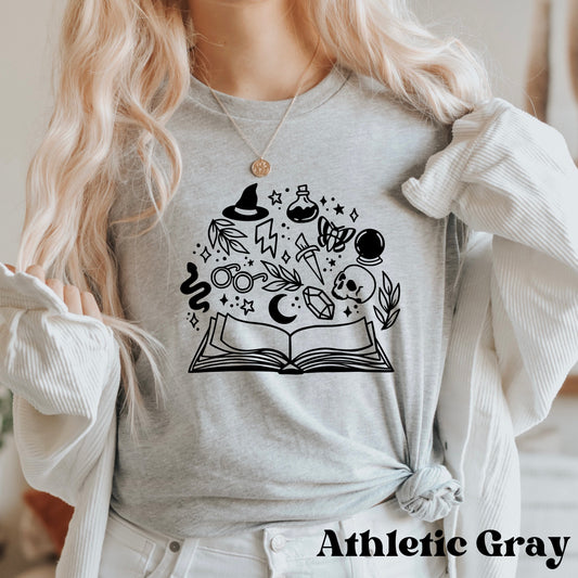 Book WIth Magical and Fantasy Bookish T-Shirt for Women•Bookish Gift•Gift for Reader•Gift For Book Lover•Book Shirt•Mystical Book Shirt