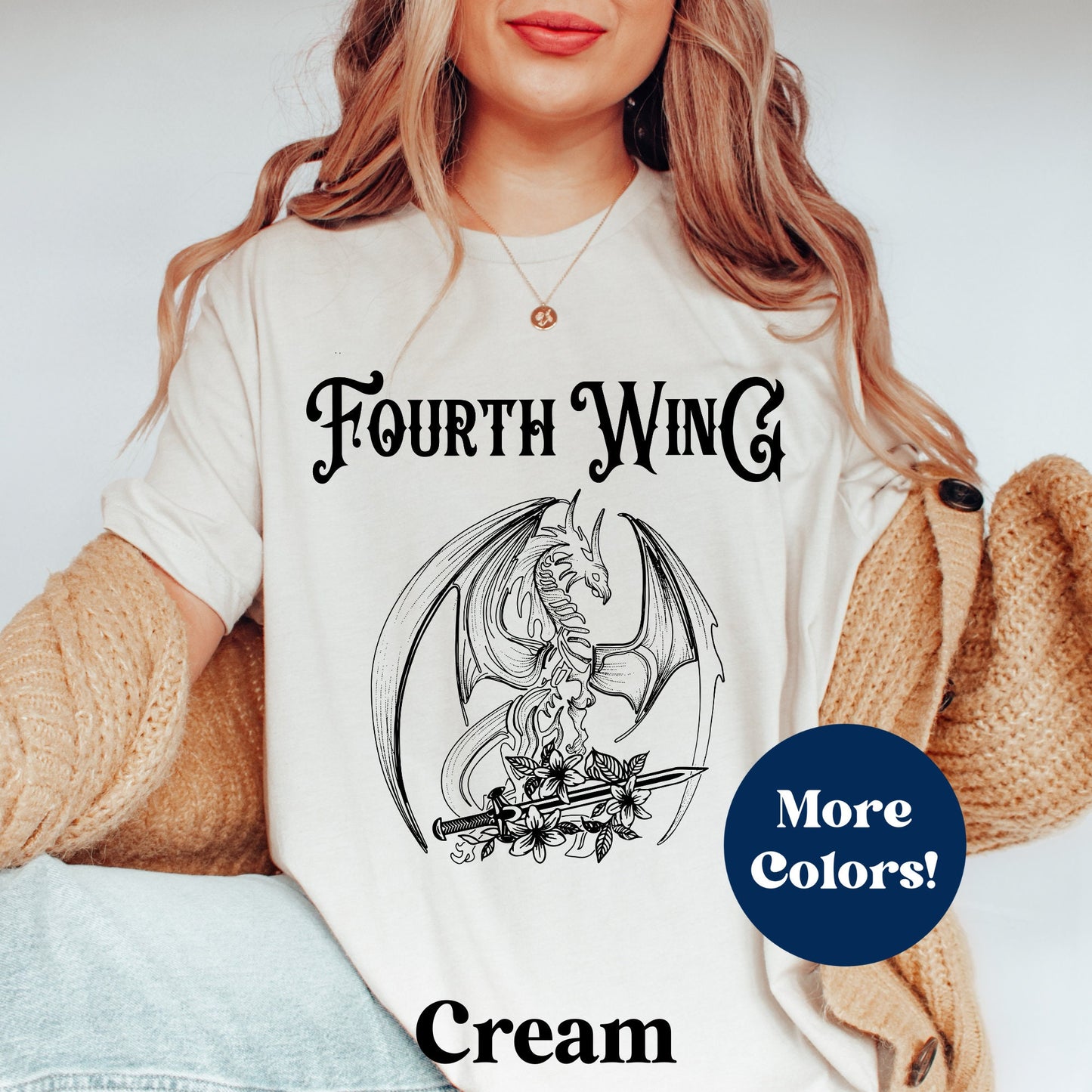 Dragon and Sword Fourth Wing Shirt•Bookish Gift•Gift for Reader•Dragon Rider Violet Sorrengail Xaden Riorson The Empyrean Series Booktok