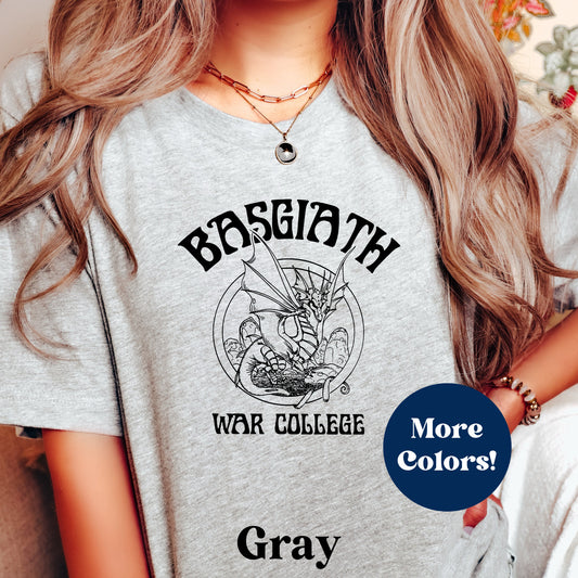 Basgiath War College Fourth Wing Shirt•Bookish Gift•Gift for Reader•Dragon Rider Violet Sorrengail Xaden Riorson The Empyrean Series Booktok