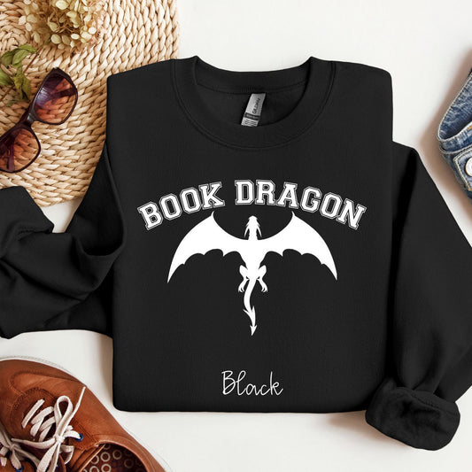 Book Dragon Varsity Letter Sweatshirt Bookish Book Lover Reader Booktok