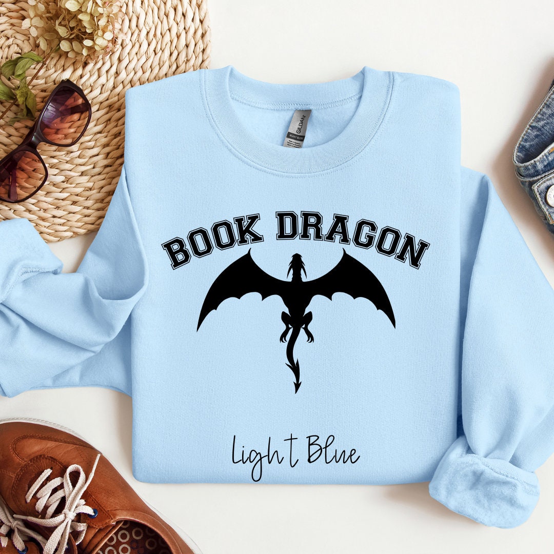 Book Dragon Varsity Letter Sweatshirt Bookish Book Lover Reader Booktok